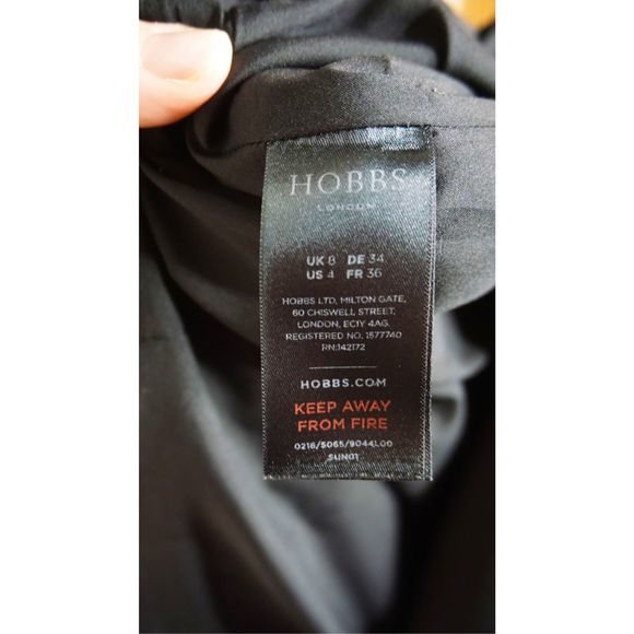 Hobbs London Women's Black & Gray Color Block‎ Shift Wool Dress US 4 UK 8 - Picture 6 of 7